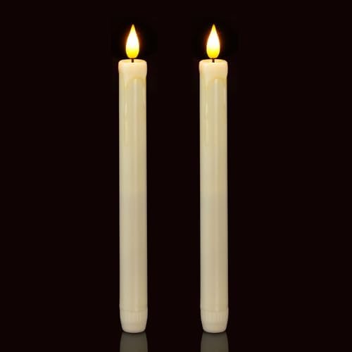 Homemory Flameless Taper Candles Set of 2