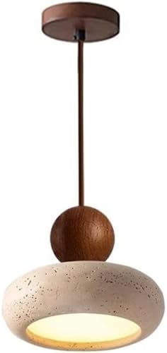 Japanese Retro Disc Wood Ball Pendant Light