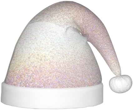 Glitter Light Pearl Santa Hat for Kids Christmas Party