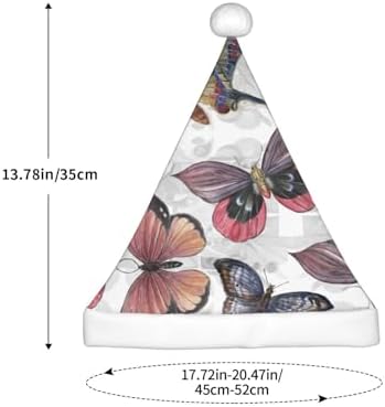 Vintage Butterflies Santa Hat for Kids Christmas Party