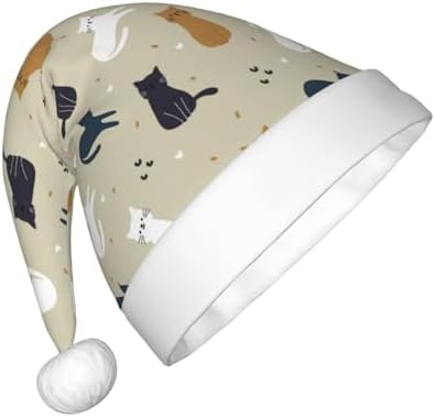 Cute Cartoon Cat Santa Hat for Kids Christmas Party