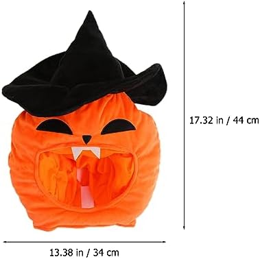 LOGOFUN Halloween Pumpkin Witch Plush Hat