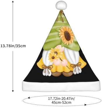 Sunflower Gnomes Santa Hat for Kids Christmas Party Headwear