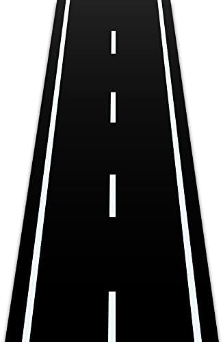 Remagr Racetrack Floor Table Runner Black Party Decoration