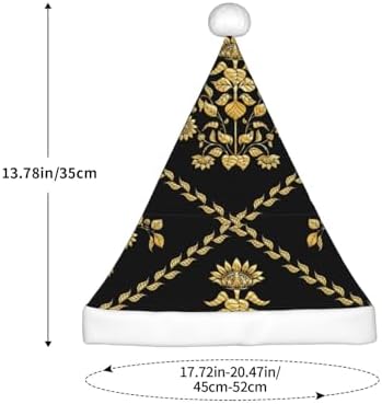 Sunflower In Gold And Black Santa Hat for Kids