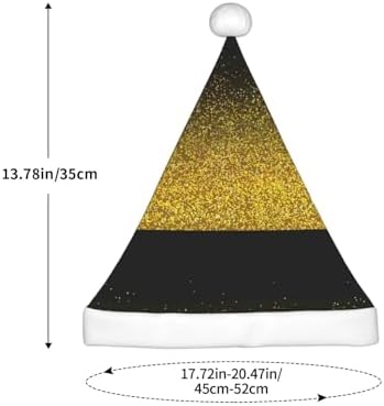 Gold Glitter Gradient Santa Hat for Kids Christmas Party Headwear