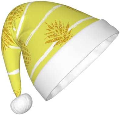 Gold Pineapple Santa Hat for Kids Baby Christmas Hat