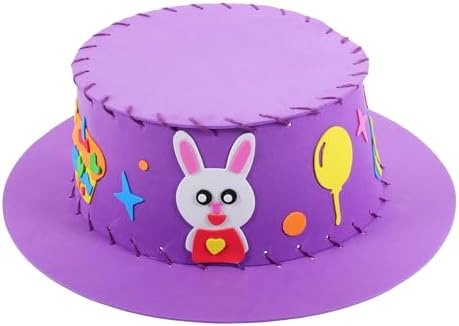 LUOZZY 4 Pack DIY EVA Hat Kits for Kids