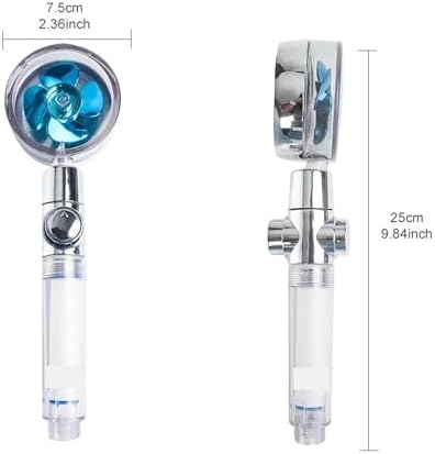 NATTCO 360 Degree Turbo Rotated Filter Shower Head Set