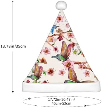 Watercolor Floral Santa Hat for Kids Christmas Party Decorations