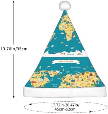 World Map Santa Hat for Kids Baby Christmas Costume Headwear