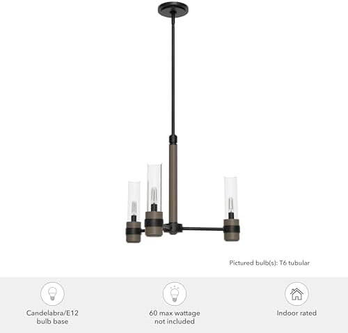 Hunter River Mill 3-light Rustic Iron Chandelier