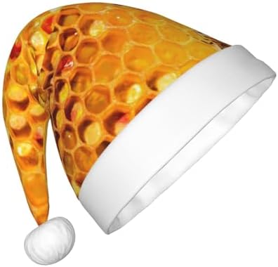 Kids Christmas Santa Hat with Honeycomb Design