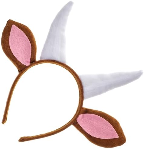 Amosfun Cute Goat Ears Headband with Horns