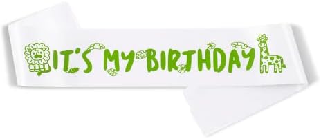 My Birthday Sash Jungle Theme Party Decoration