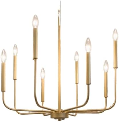 Modern Farmhouse Candle Chandelier with Industrial Design