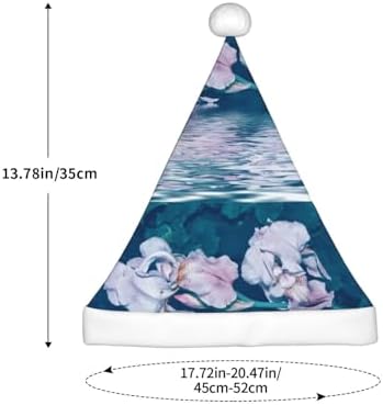 Bright Colorful Iris Flowers Santa Hat for Kids