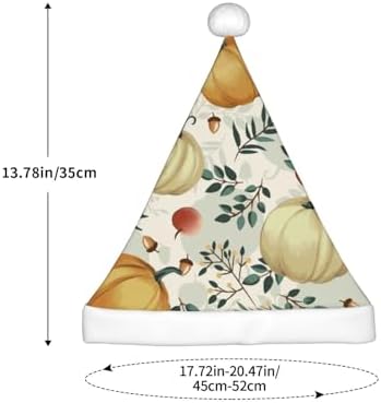 Autumn Pumpkins Leaves Apples Santa Hat for Kids Baby Christmas Headwear