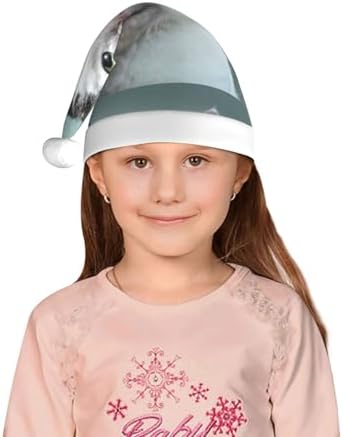 Funny Cat Santa Hat for Kids Christmas Party Headwear