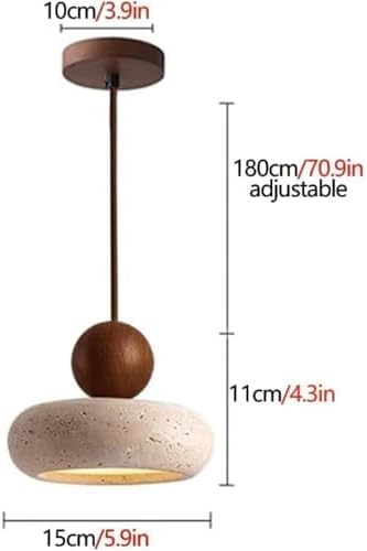 Japanese Retro Disc Wood Ball Pendant Light