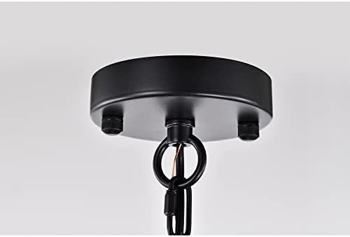 Warehouse of Tiffany 25 Inch 6 Light Matte Black Chandelier