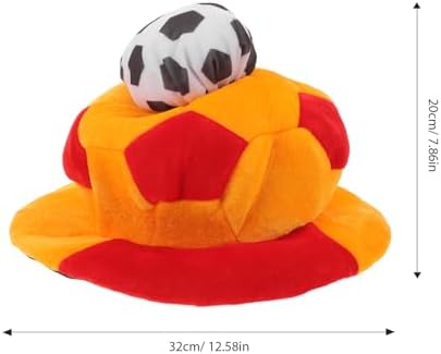 LUOZZY Soccer Party Hats Plush Football Hat for Festival Events