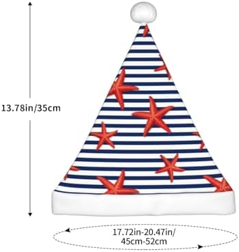 Navy Blue Stripe Santa Hat for Kids Christmas Party Wear