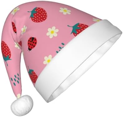 Strawberry Ladybugs Santa Hat for Kids Baby Christmas Hat