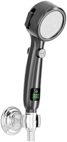 NATTCO High Pressure Handheld Shower Head with Adjustable Spray Temperature and Water Saving Feature