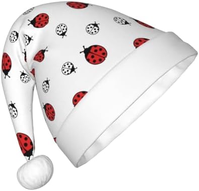 Salelf Ladybug Santa Hat for Kids Christmas Party