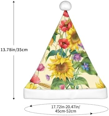 Premium Sunflower Santa Hat for Kids Christmas Party