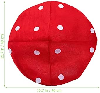 NUOBESTY Kids Red Plush Mushroom Costume Hat
