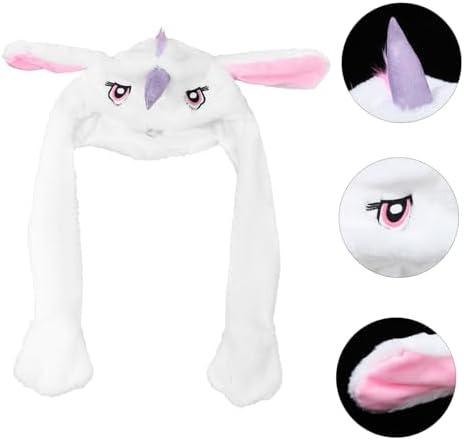 Plush Hat with Moving Ears for Kids and Adults
