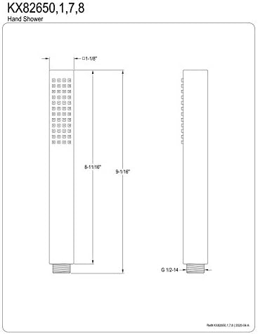 Kingston Brass KX82650 Claremont Hand Shower Head Matte Black
