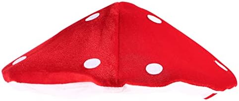 NUOBESTY Kids Red Plush Mushroom Costume Hat