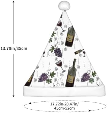Wine Bottles And Grapes Santa Hat for Kids