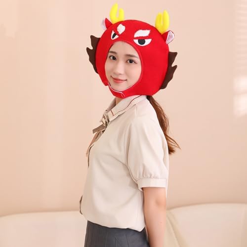 New Year Chinese Dragon Plush Head Cover for Costume Parties