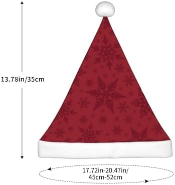 Christmas Red Snowflake Santa Hat for Kids
