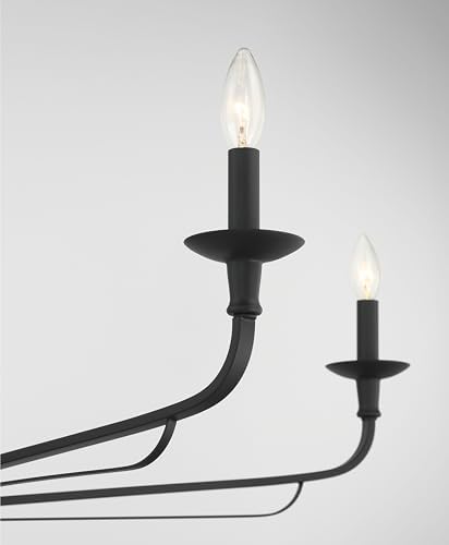 Minka Lavery Velena 6 Light Taper Candle Chandelier Dark Matte Black