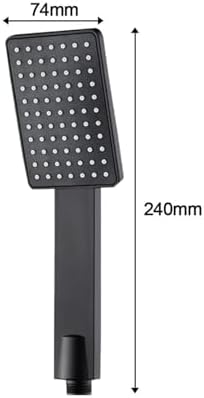 NATTCO High Pressure Square Handheld Shower Head Black