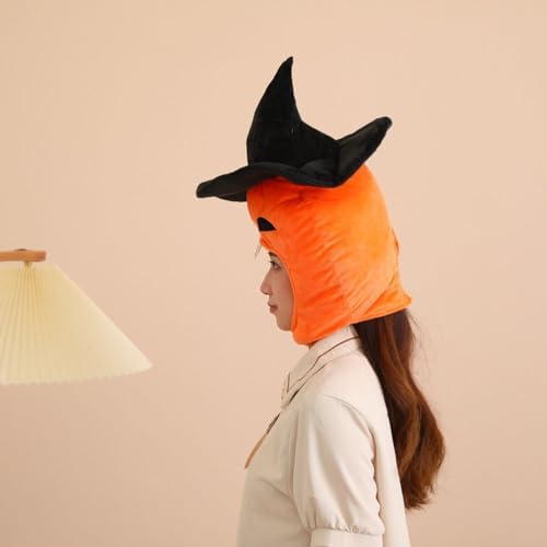 LOGOFUN Halloween Pumpkin Witch Plush Hat