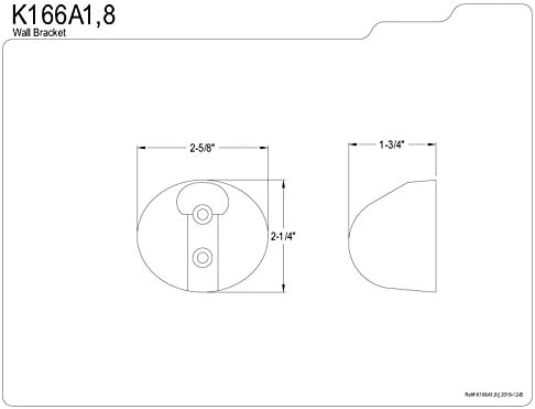 Kingston Brass K166A1 Handheld Shower Wall Mount Bracket Polished Chrome