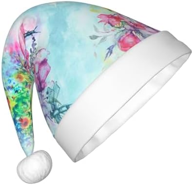 Dragonfly Floral Santa Hat for Kids Baby Christmas Headwear