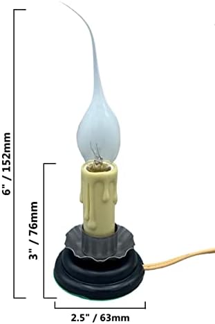 Creative Hobbies Rustic Country Candle Lamp 5 Inch Plug In