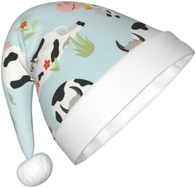 Cute Cows Santa Hat Kids Christmas Hat for Party
