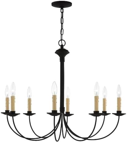 Livex Heritage 8-Light Chandelier Black
