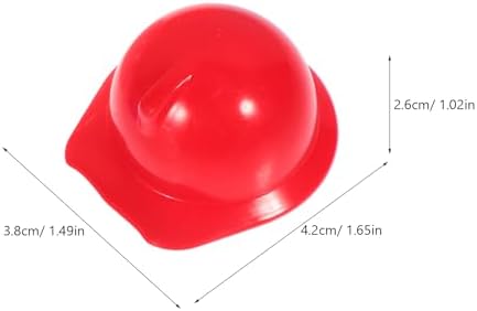 LUOZZY 40pcs Mini Construction Hat Plastic Animal Helmet Dollhouse Accessories