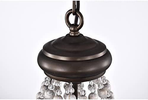 Warehouse of Tiffany Hana 22 Inch Bohemian Chandelier 4 Light Bronze