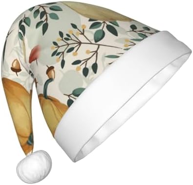 Autumn Pumpkins Leaves Apples Santa Hat for Kids Baby Christmas Headwear