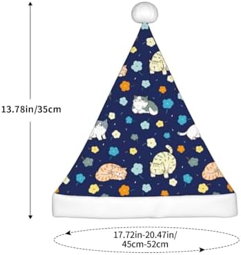 Cartoon Cat and Flower Santa Hat for Kids